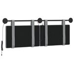 vidaXL Tête de lit suspendue Gris clair Tissu