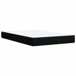 vidaXL Sommier à lattes de lit avec matelas noir 120x190 cm tissu