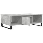 vidaXL Table basse gris béton 104x60x35 cm bois d'ingénierie