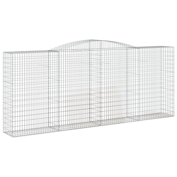 vidaXL Panier de gabions arqué 400x50x160/180 cm Fer galvanisé