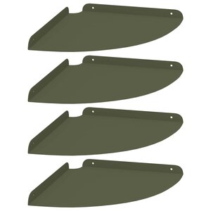 vidaXL Étagère flottante avec étagère 4 Pièces Vert olive 30 x 30 x 2 cm