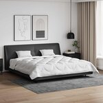 vidaXL Couette avec oreiller 3 pièces Blanc Microfibre