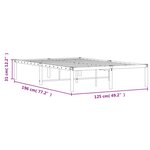 vidaXL Cadre de lit métal blanc 120x190 cm