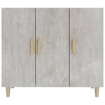 vidaXL Buffet gris béton 90x34x80 cm bois d'ingénierie