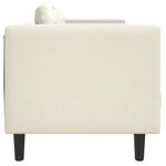 vidaXL Canapé avec coussins 2 places crème velours