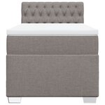 vidaXL Sommier à lattes de lit avec matelas Taupe 80x200 cm Tissu