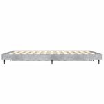 vidaXL Cadre de lit sans matelas gris béton 140x190 cm