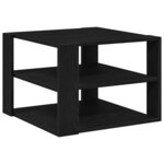 vidaXL Table basse Chêne noir 59 5 x 59 5 x 40 cm Bois d'ingénierie