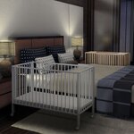 tiSsi Lit d'enfant pliable Blanc