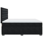 vidaXL Sommier à lattes de lit et matelas Noir 200x200 cm Velours