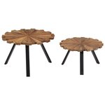 vidaXL Tables basses 2 Pièces Bois de récupération massif
