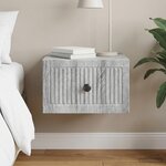 vidaXL Cabinet de chevet mural Sonoma gris 33 x 34 5 x 20 cm