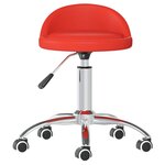 vidaXL Chaises pivotantes à manger lot de 2 rouge similicuir