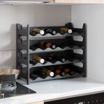 vidaXL Casier à vin pour 24 bouteilles PP empilable