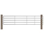 vidaXL Portillon à 5 barres Acier (150-400)x90 cm Argenté