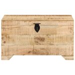 vidaXL Coffre de rangement Bois massif de manguier brut
