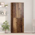vidaXL Highboard Bois Vieilli 70x35x180 cm Bois aggloméré