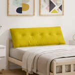 vidaXL Coussin de Dos Jaune 140 x 50 cm Tissu en velours côtelé