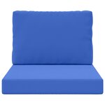 vidaXL Coussin de canapé d'extérieur 2 Pièces Bleu royal Polyester