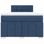 vidaXL Sommier à lattes de lit avec matelas Bleu 120x200 cm Tissu