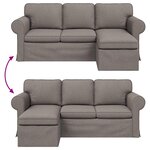 vidaXL Canapé Taupe 195 x 138 x 80 cm tissu