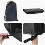 vidaXL Housse pour mobilier d'extérieur Noir 180 x 150 x 85 cm 210D