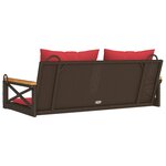 vidaXL Balancelle avec coussins marron 109x62x40 cm résine tressée