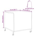 vidaXL Housse de meubles d'extérieur 74 x 74 x 60 cm Tissu Oxford 600D