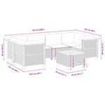 vidaXL Salon de jardin avec coussins 7 Pièces beige résine tressée