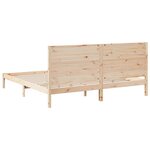 vidaXL Cadre de lit extra long sans matelas 200x220 cm bois massif
