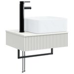 vidaXL Basin de lavage mural Blanc 53 x 35 x 39 cm Bois d'ingénierie