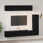 vidaXL Ensemble de Meubles TV 6 Pièces Chêne Noir 30 5 x 30 x 90 cm