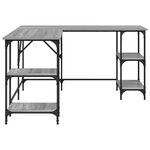 vidaXL Bureau sonoma gris 139x139x75 cm bois d'ingénierie