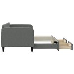 vidaXL Lit de jour avec gigogne et tiroirs sans matelas 80x200 cm