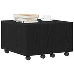 vidaXL Table basse Chêne noir 60 x 60 x 38 cm Bois d'ingénierie