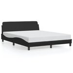 vidaXL Cadre de lit sans matelas noir 160x200 cm similicuir