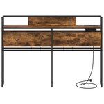 vidaXL Tête de lit de rangement Chêne fumé 120 cm Bois d'ingénierie