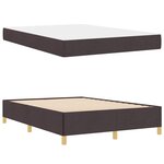 vidaXL Cadre de lit avec matelas Marron foncé 160 x 200 cm tissu