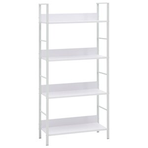 vidaXL Bibliothèque à 4 niveaux blanc 60x27 6x124 5 cm bois ingénierie