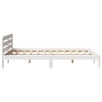 vidaXL Cadre de lit sans matelas blanc 135x190 cm bois de pin massif