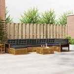 vidaXL Ensemble de canapés d'extérieur 8 Pièces Naturel et Anthracite