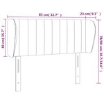 vidaXL Tête de lit avec oreilles Rose 83x23x78/88 cm Velours