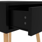 vidaXL Table de chevet Noir brillant 40x40x56 cm Aggloméré