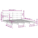 vidaXL Cadre de lit sans matelas blanc 160x200 cm bois de pin massif