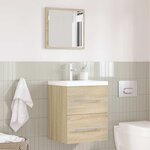 vidaXL Ensemble de mobilier de salle de bain Marron 41 x 38 5 x 48 cm