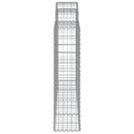 vidaXL Paniers à gabions arqués 5 Pièces 200x30x120/140 cm Fer galvanisé