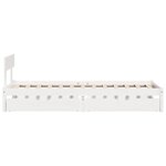vidaXL Cadre de lit sans matelas blanc 75x190 cm bois de pin massif