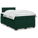 vidaXL Sommier à lattes de lit et matelas Vert foncé 120x200cm Velours