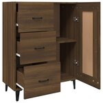 vidaXL Buffet Chêne marron 69 5x34x90 cm Bois d'ingénierie