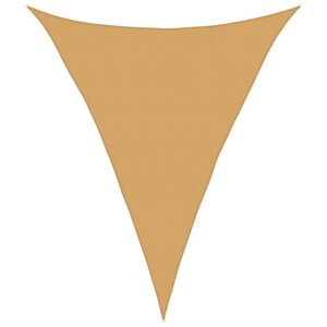vidaXL Voile d'ombrage 160 g/m² triangulaire sable 5x6x6 m PEHD